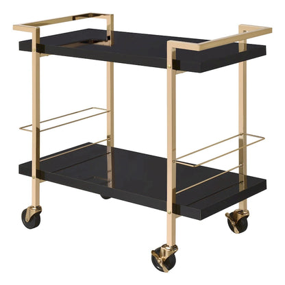 Alios Serving Cart with Gold Frame