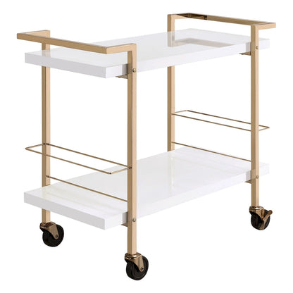 Alios Serving Cart with Gold Frame