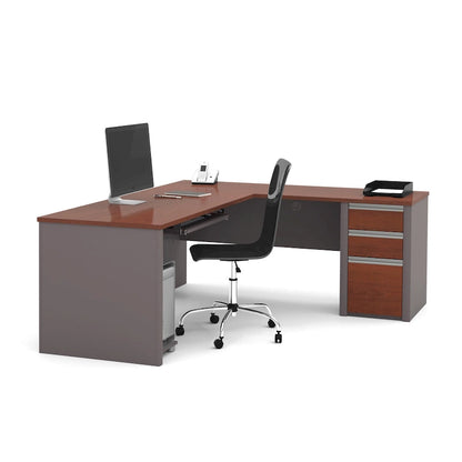 Bestar Connexion 72W L Shaped Desk with Storage Drawers