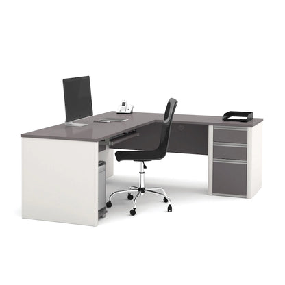 Bestar Connexion 72W L Shaped Desk with Storage Drawers