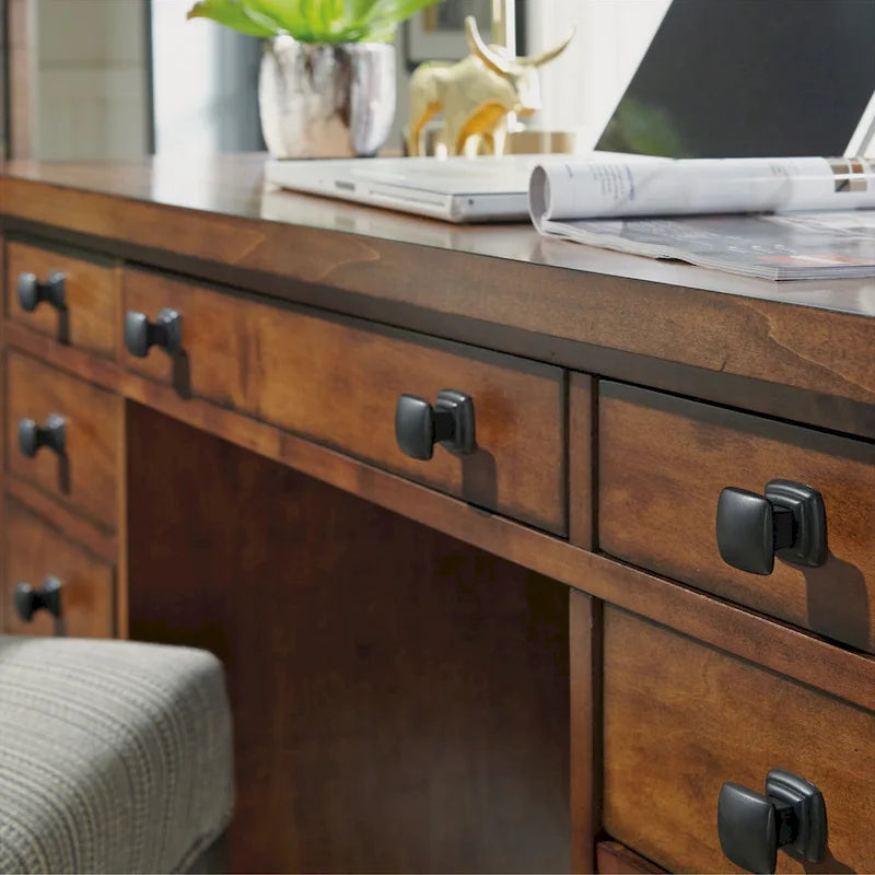 Tahoe Aged Maple 54 W Executive Pedestal Desk by Homestyles