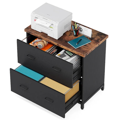 Lateral File Cabinet, 2-Drawer Filing Cabinet For Home Office