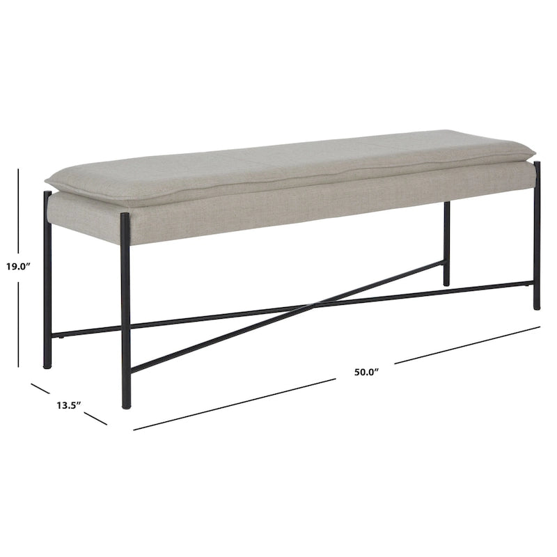 SAFAVIEH Sabra Cushioned X-Bench - 50Wx14Dx19H