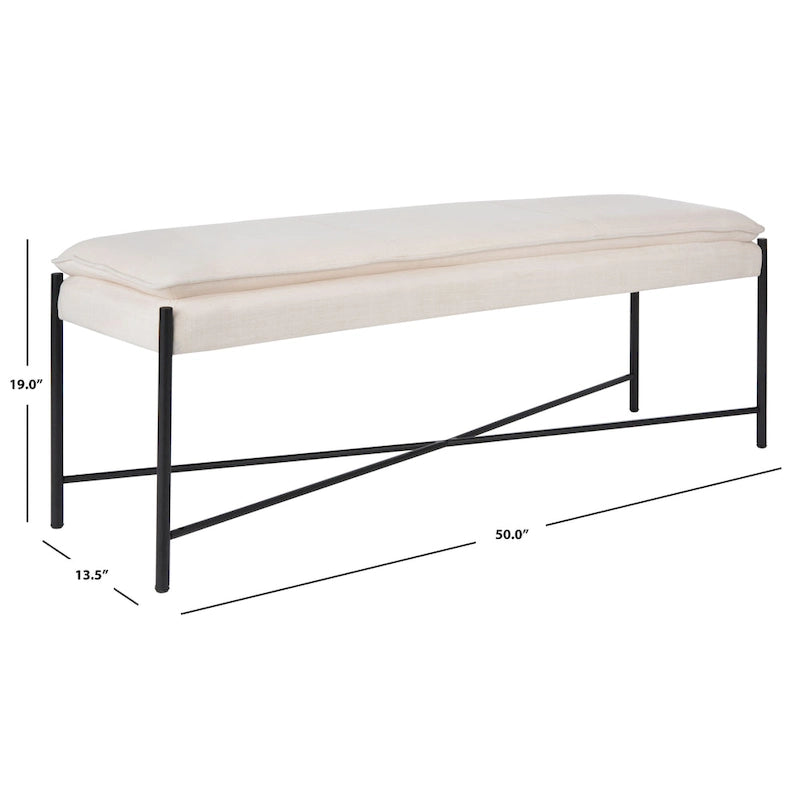 SAFAVIEH Sabra Cushioned X-Bench - 50Wx14Dx19H