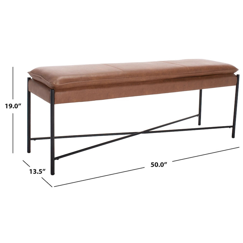 SAFAVIEH Sabra Cushioned X-Bench - 50Wx14Dx19H