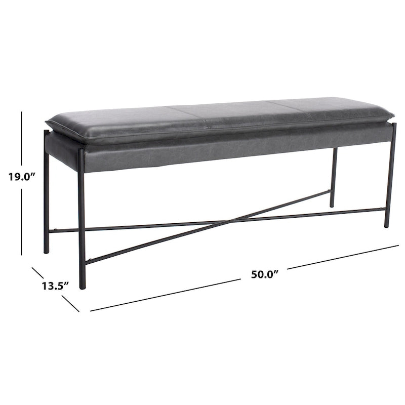 SAFAVIEH Sabra Cushioned X-Bench - 50Wx14Dx19H