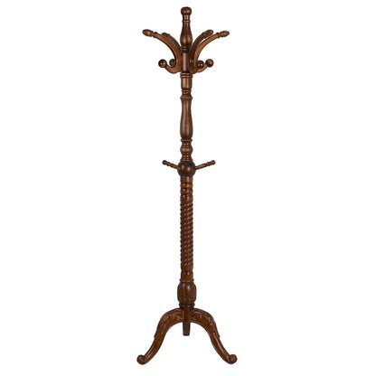 Creative Solid Ash Wood Freestanding Coat Rack with 8 Hooks