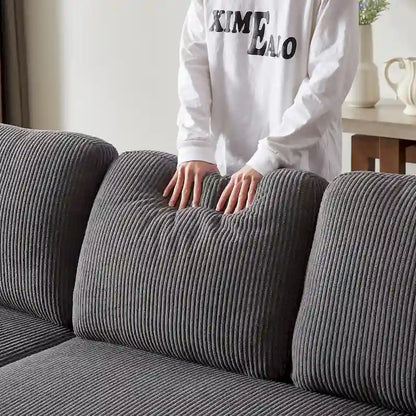 FX 78.8 Reversible Sleeper Combo Sofa with Pullout Bed, Comfortable Linen L-Shaped Combo Sofa Sofa Bed, Living Room Furniture S