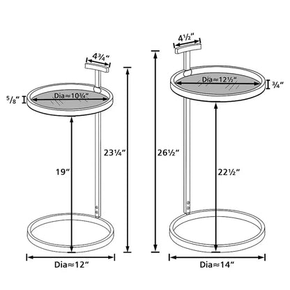 Maypex Round Metal Accent Table & C Table