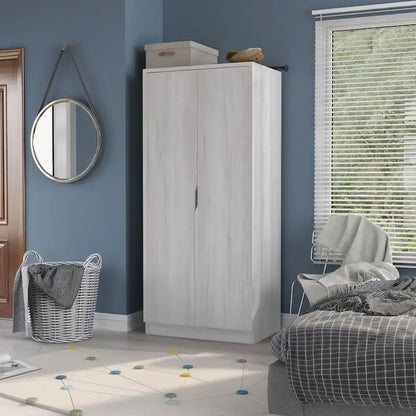 Furniture of America Vidal Modern Wardrobe Armoire with 2-door
