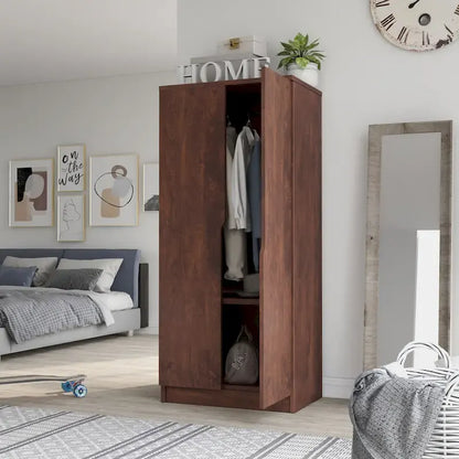 Furniture of America Vidal Modern Wardrobe Armoire with 2-door