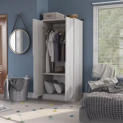 Furniture of America Vidal Modern Wardrobe Armoire with 2-door