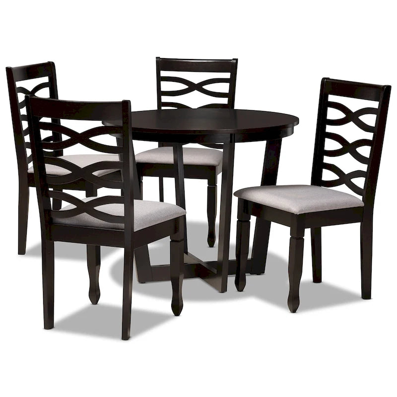 Leda Modern and Contemporary 5-Piece Dining Set