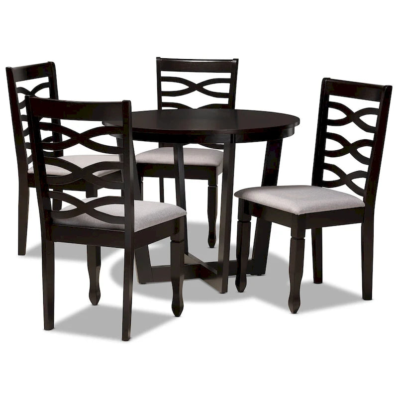 Leda Modern and Contemporary 5-Piece Dining Set