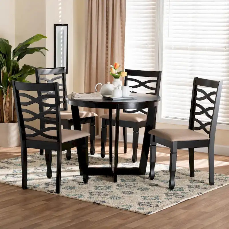 Leda Modern and Contemporary 5-Piece Dining Set