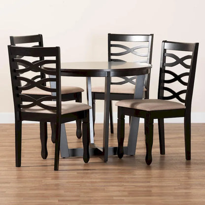 Leda Modern and Contemporary 5-Piece Dining Set