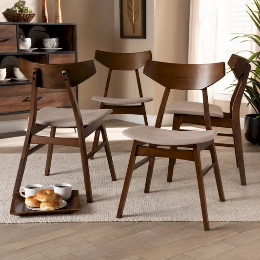 Danica Mid-Century Modern Transitional 4-Piece Dining Chair Set