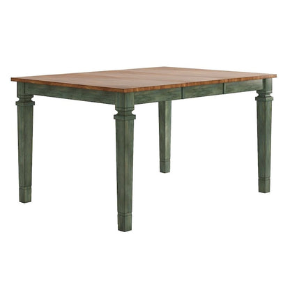 Elena Antique Sage Green Extendable Counter Height Dining Set with Double X Back Chairs by iNSPIRE Q Classic