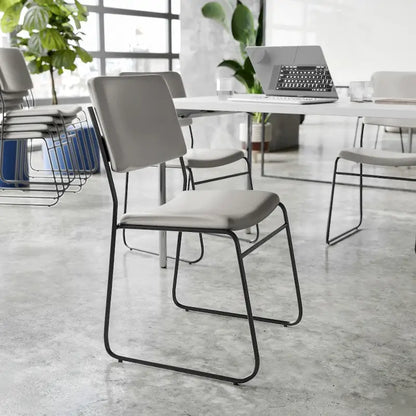5 Pack 500 lb. Capacity High Density Stacking Chair - 23D x 18.75W x 32.25H