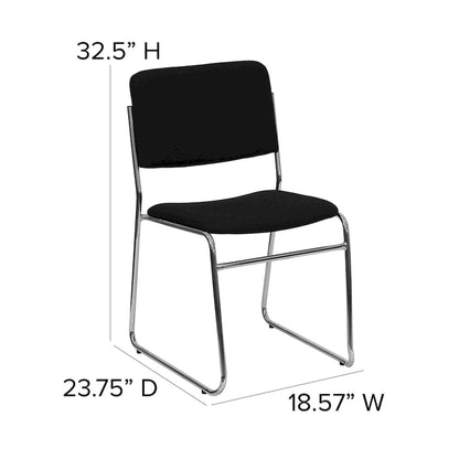 5 Pack 500 lb. Capacity High Density Stacking Chair - 23D x 18.75W x 32.25H