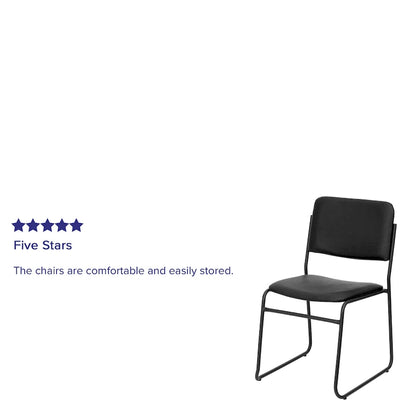 5 Pack 500 lb. Capacity High Density Stacking Chair - 23D x 18.75W x 32.25H