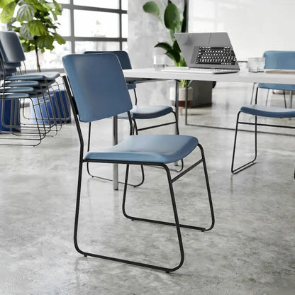 5 Pack 500 lb. Capacity High Density Stacking Chair - 23D x 18.75W x 32.25H