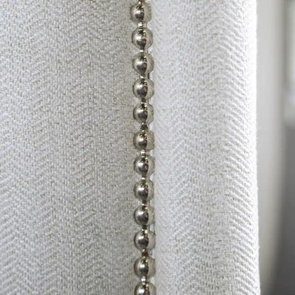 Tigg Contemporary White Chenille Nailhead Upholstered Sofa by Furniture of America