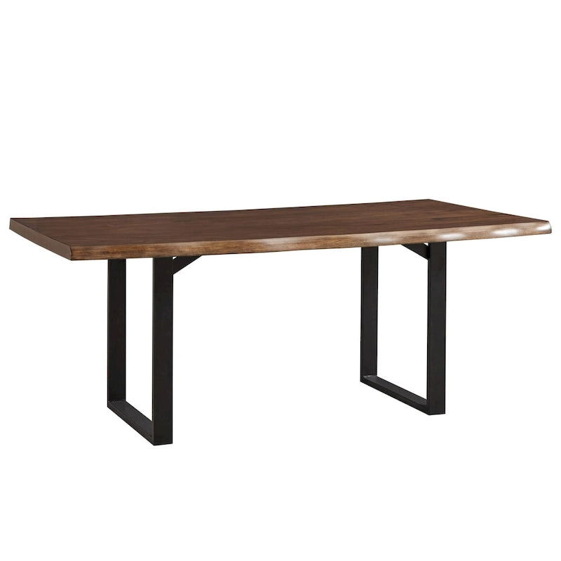 Banyan Live Edge Wood and Metal Sled Base Dining Table by iNSPIRE Q Artisan