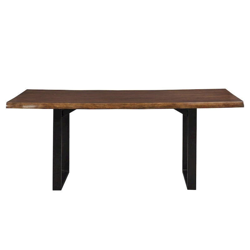 Banyan Live Edge Wood and Metal Sled Base Dining Table by iNSPIRE Q Artisan