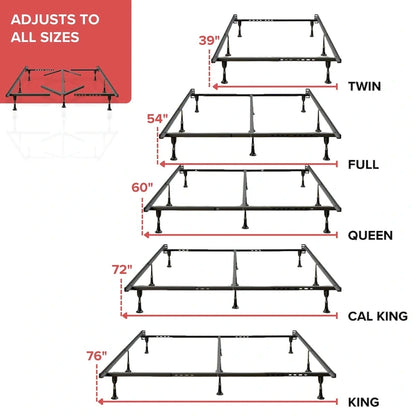 E3 Premium Adjustable Bed Frame with Glides