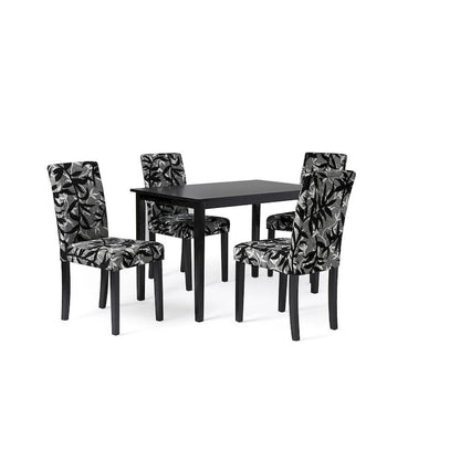 Simple Living Parson Black and Silver 5-Piece Dining Table and Chairs Set