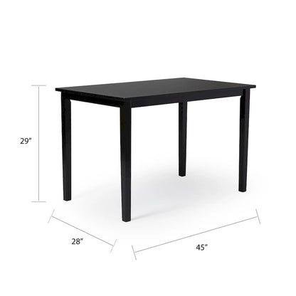 Simple Living Parson Black and Silver 5-Piece Dining Table and Chairs Set