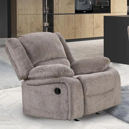 Chasel 3-Piece Mocha Chenille Manual Reclining Sofa Set