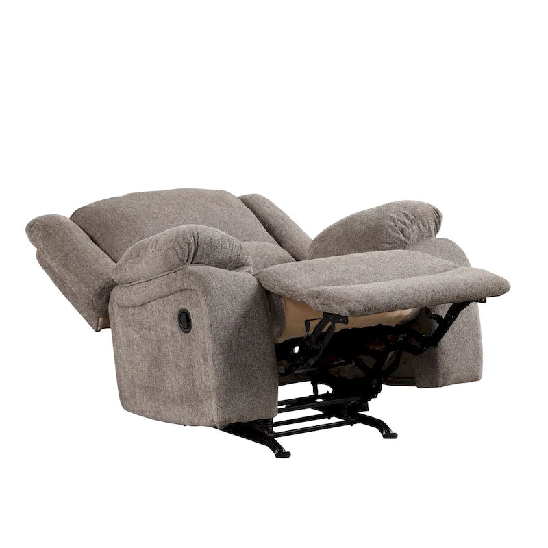 Chasel 3-Piece Mocha Chenille Manual Reclining Sofa Set