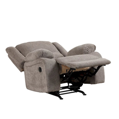 Chasel 3-Piece Mocha Chenille Manual Reclining Sofa Set
