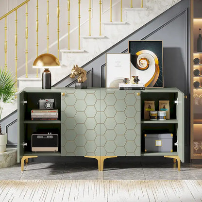 31.5 Modern Accent Storage Cabinet for Living Room Kitchen (Set of 2 )