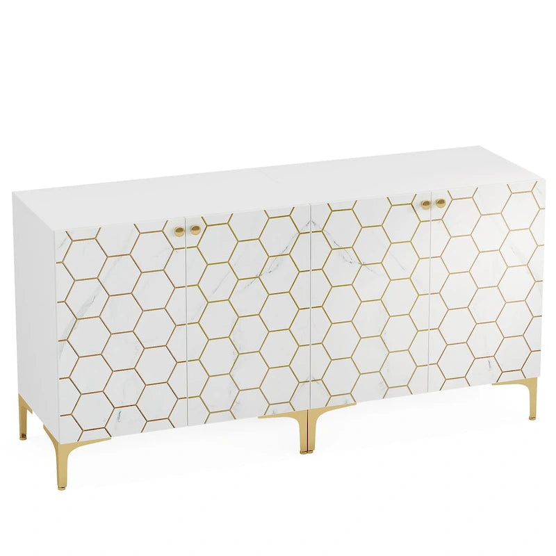 31.5 Modern Accent Storage Cabinet for Living Room Kitchen (Set of 2 )