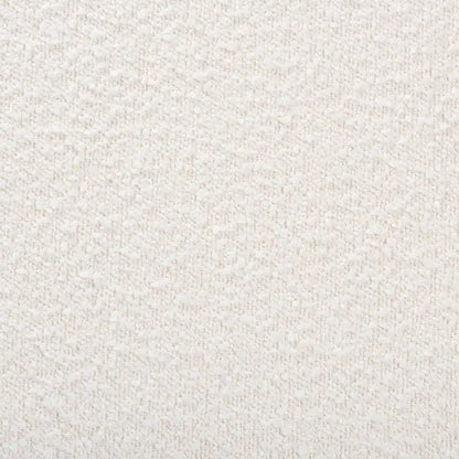 Rika Japandi Cream Boucle Fabric and Walnut Brown Finished Wood Bench