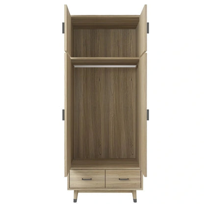 Wooden Armoire with 4 Drawers