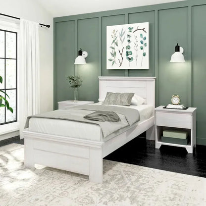 Plank and Beam Farmhouse Twin Bed with Panel Headboard