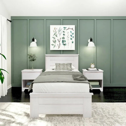 Plank and Beam Farmhouse Twin Bed with Panel Headboard