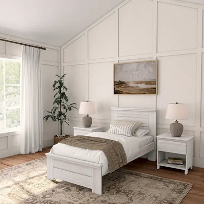 Plank and Beam Farmhouse Twin Bed with Panel Headboard