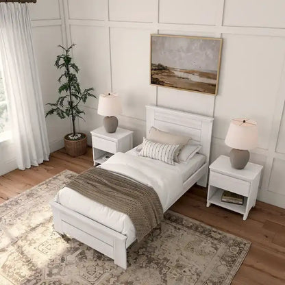 Plank and Beam Farmhouse Twin Bed with Panel Headboard
