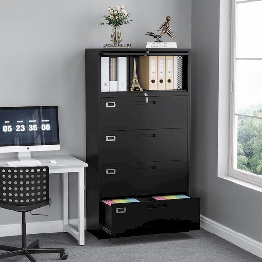 Steel Lateral File Cabinet with Lock