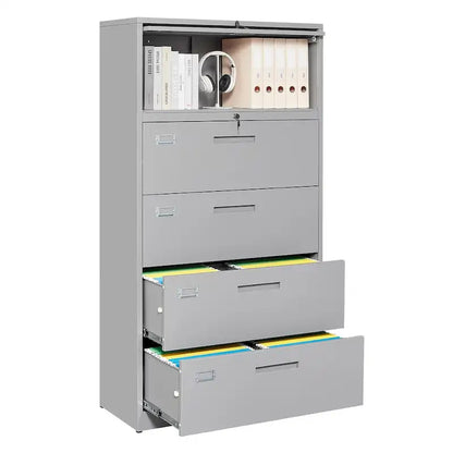 Steel Lateral File Cabinet with Lock
