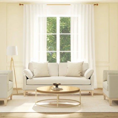 Pasadena 75.5 Velvet Modern Farmhouse Loose Pillow-Back Sofa