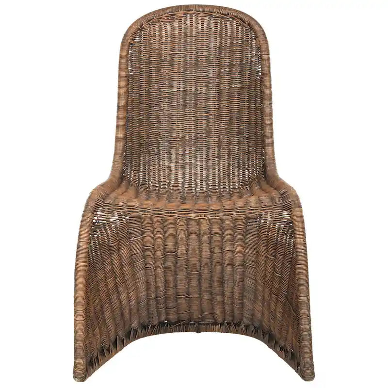 SAFAVIEH Baukje Grey Wicker Dining Chair (Set of 2) - 19Wx26Dx35H