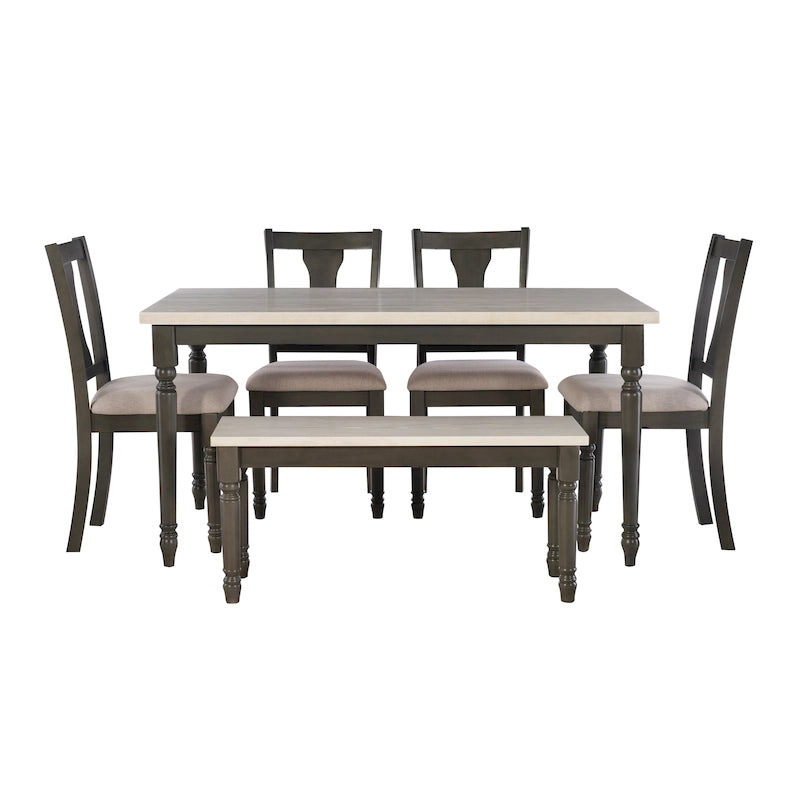 Willow Modern Farmhouse 6-piece Dining Set