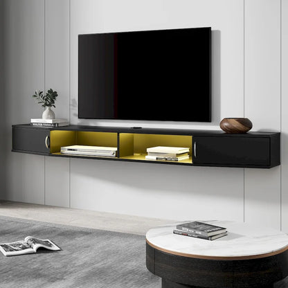Fitueyes 70 Floating TV Stand Wall Mounted TV Shelf Media Console