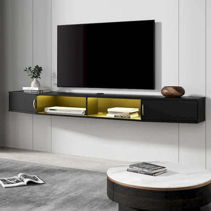 Fitueyes 70 Floating TV Stand Wall Mounted TV Shelf Media Console